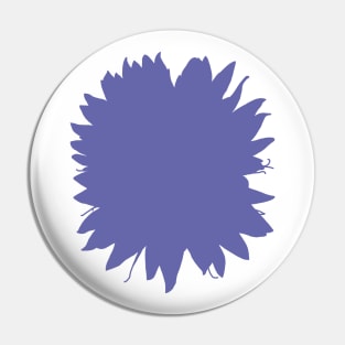 Very Peri Periwinkle Blue Sunflower Abstract Floral Pin