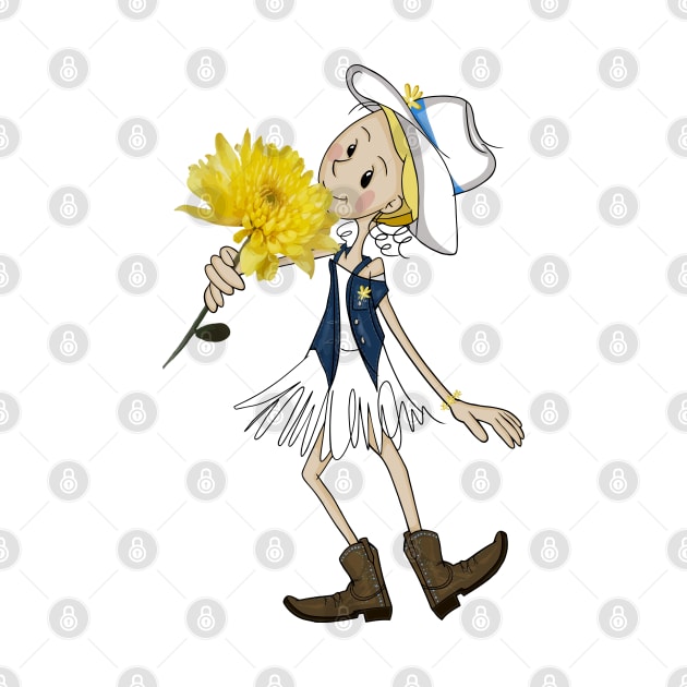 Flower Girl Cowgirl by AuburnQuailart