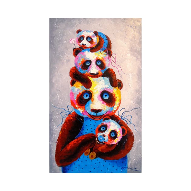 Family of pandas by OLHADARCHUKART