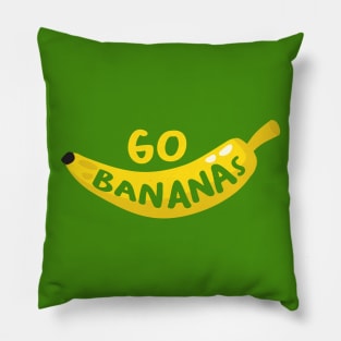 Go Banana yellow cute kawaii funny design Pillow