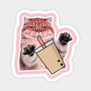 Cat boba chocolate Magnet