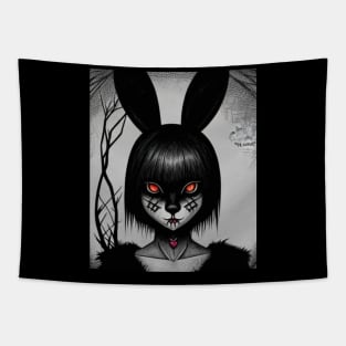 Bunny scratchy face Tapestry