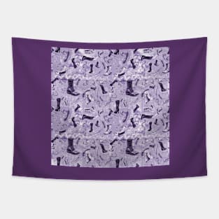 Boots and FeathersToile: Purple Tapestry