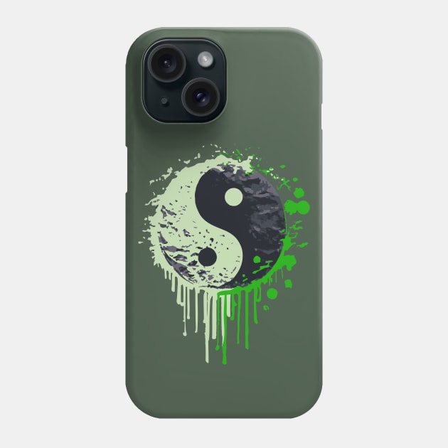 Yin Yang green Phone Case by Scar