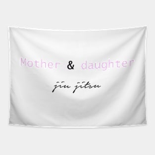 Mother and daughter jiu jitsu - black Tapestry