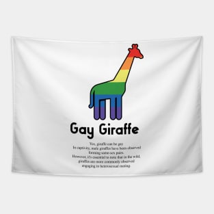 Gay Giraffe G6b - Can animals be gay series - meme gift t-shirt Tapestry