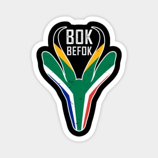 Bokbefok Springbok Face South Africa Flag Magnet