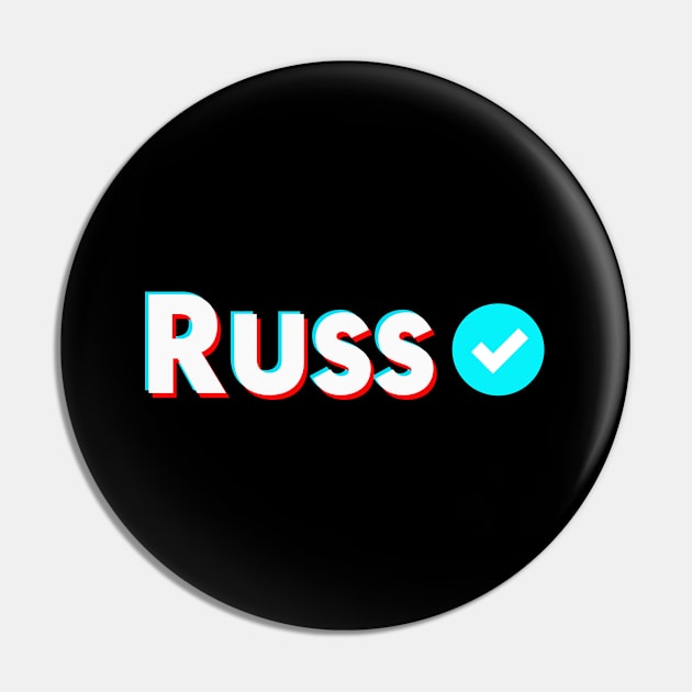 Russ Name Verify Blue Check Russ Name Gift Pin by Aprilgirls