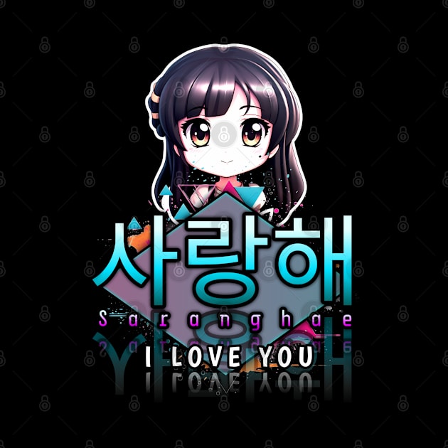 Saranghae - I Love You - Korean Quote by MaystarUniverse