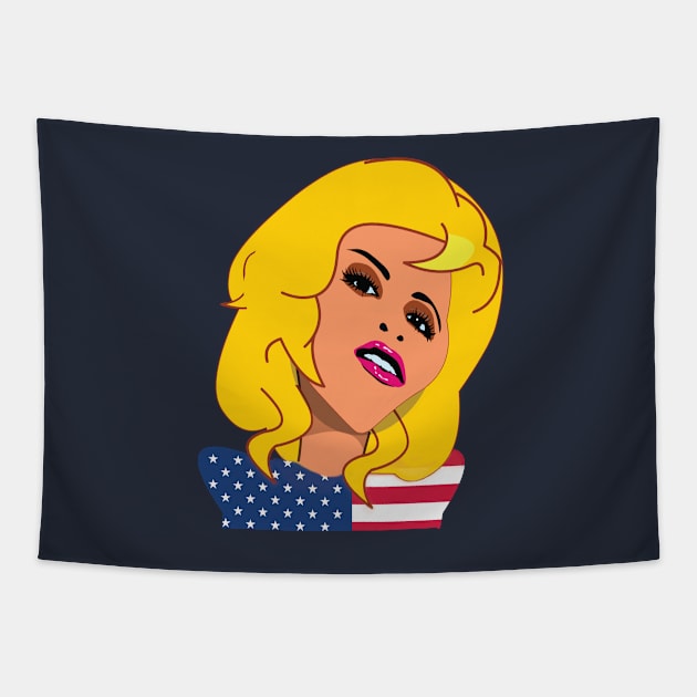 4TH OF JULY GIRL Tapestry by jsar