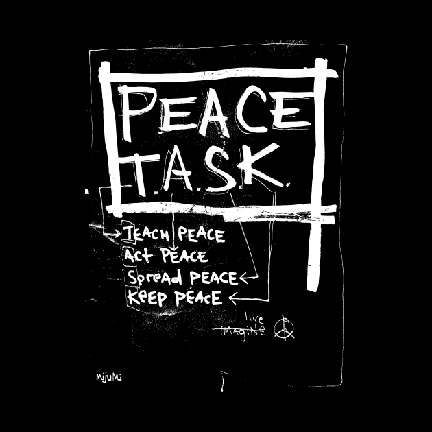 Peace Task Doodle White by Mijumi Doodles