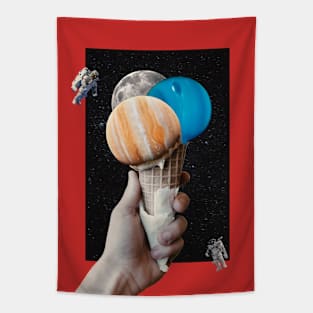 Space IceCream Illustration Tapestry