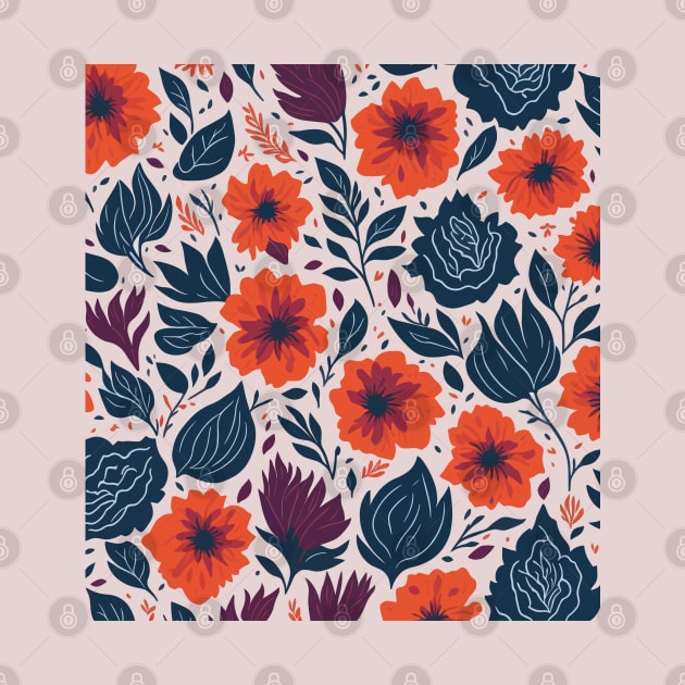 Flower pattern design by webbygfx