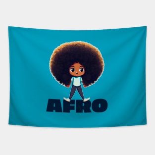 Afro || Adorable Kid With a Huge Afro Tapestry