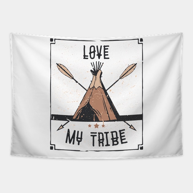 Love My Tribe Family Reunion Tapestry by Lunomerchedes