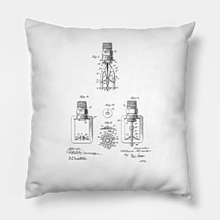 Vintage Patent Hand Drawing Pillow