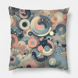 Abstract Melancholic Pastel Circle Art (A) Pillow