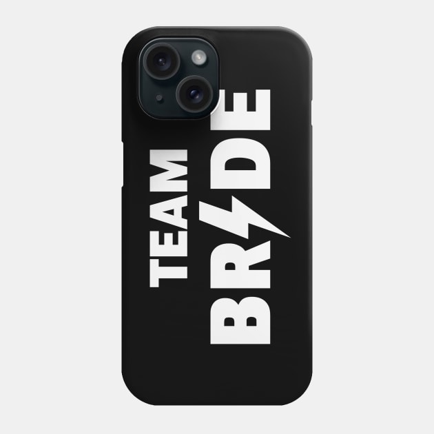 Team Bride Rocks (Hen Night / Bachelorette Party / Heavy Metal / White) Phone Case by MrFaulbaum