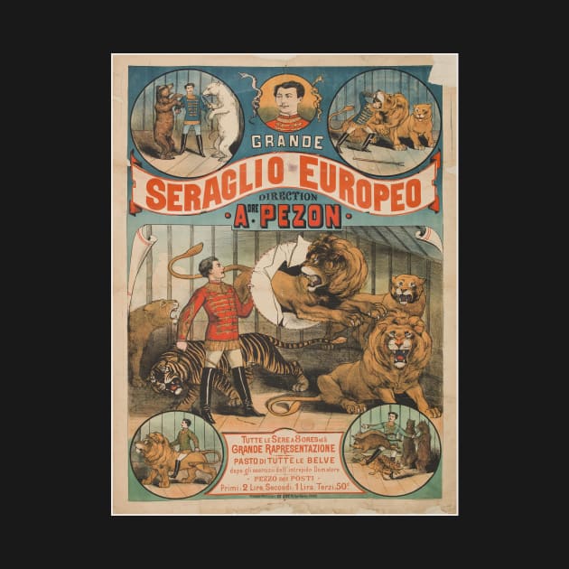 Vintage Circus Poster Seraglio Europeo by J0k3rx3