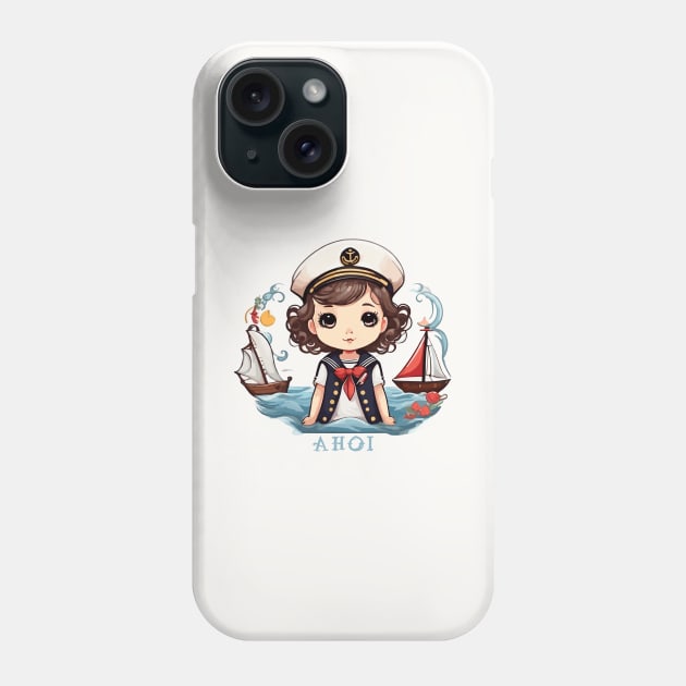 kawaii sailor girl Phone Case by Kingrocker Clothing