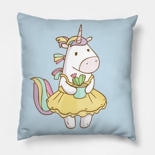 Unicorn with sweet cactus Pillow