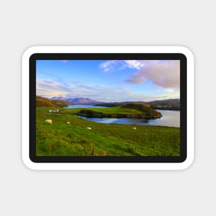 A late afternoon in the magical landscapes of the scottish Isle of Skye Magnet