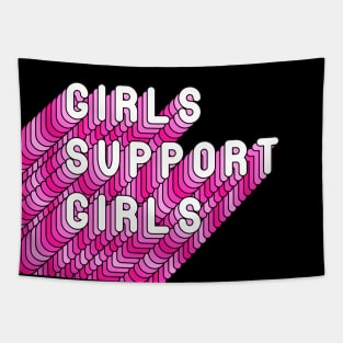 Girls Support Girls - Girly Inspiration Quote Tapestry