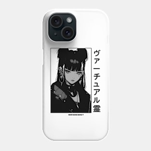 Goth Stylish Japanese Girl Anime Black and White Manga Aesthetic Streetwear Phone Case