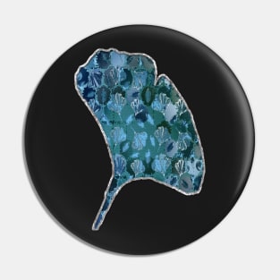 Mosaic Ginkgo (Sapphire Blue) Pin