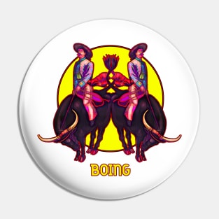 Boing Rodeo Bounce Fantasy Cowboy Pin