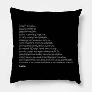 Brad Pitt Quotes Pillow