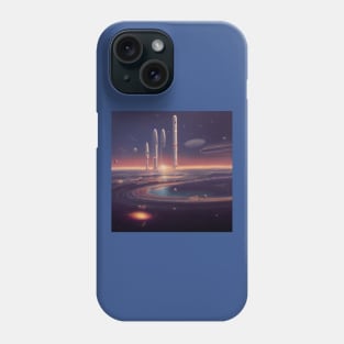 Interplanetary Spaceport Phone Case