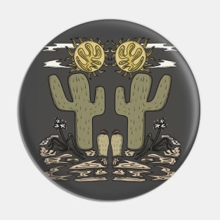 Symmetrical Desert Scene Pin