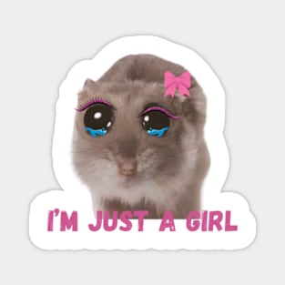 Sad hamster meme design Magnet