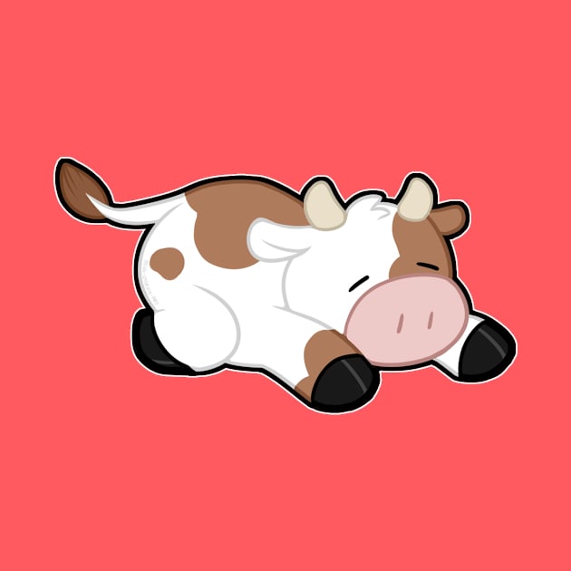 Sleepy Cow - Brown by MissOstrich