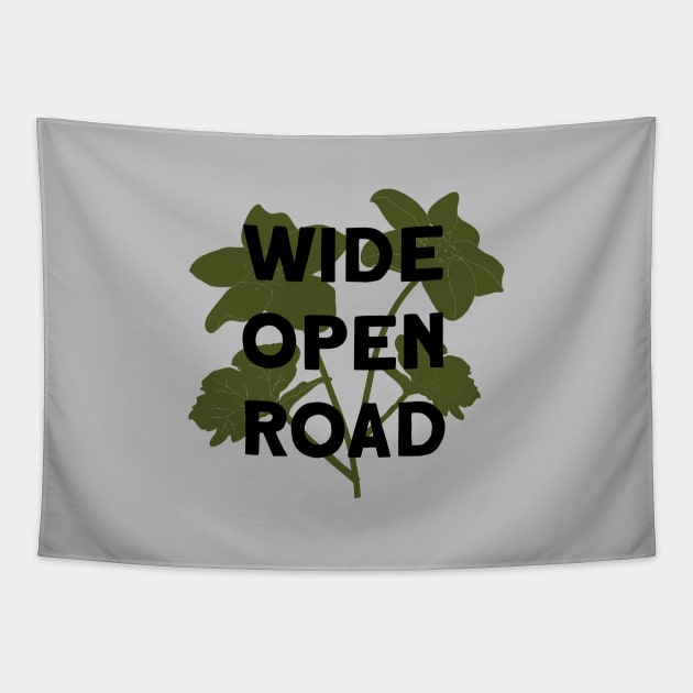 Wide Open Road, green & black Tapestry by Perezzzoso