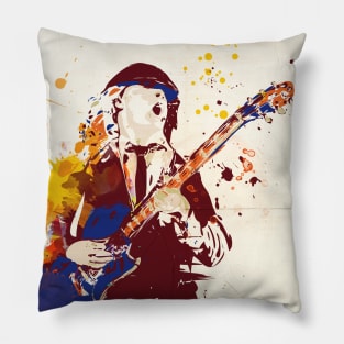 Angus Young ACDC art print Pillow