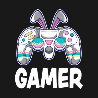 Video Game Easter Gamer Controller Bunny Ears T-Shirt