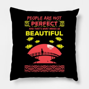 People are not perfect and thats what makes us beautiful recolor 8 Pillow