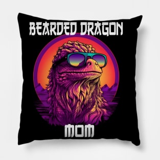 Beaded Dragon Mom Synthwave Pillow