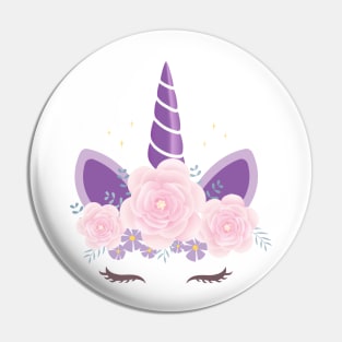 Unicorn Closed Eyes Pin