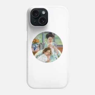 THE BEST KNITTING MOM EVER FINE ART VINTAGE STYLE CHILD AND MOTHER OLD TIMES. Phone Case