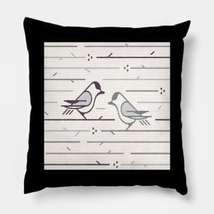 Winter Birds on some Branches Pillow