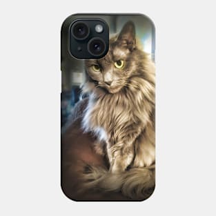 Grey Green Eyed Beauty Phone Case