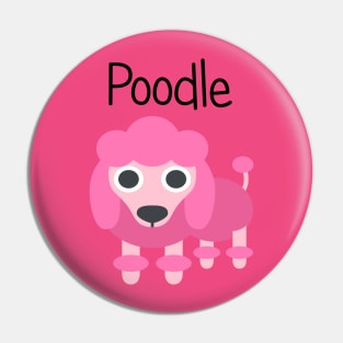 Pink Fluffy Poodle Pin