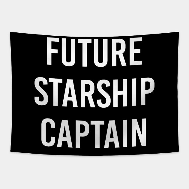 Future Starship Captain (Black) Tapestry by ImperfectLife