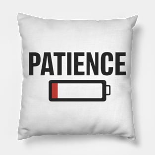 Battery Patience Work Stress Level Pillow