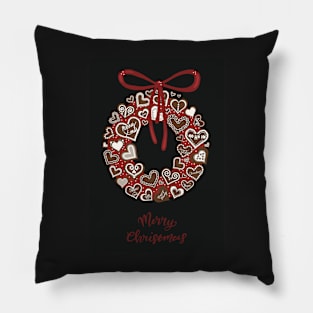 Gingerbread, or pepparkaka , the best traditional cookie at Christmas in Finland Pillow
