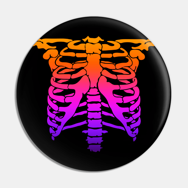 Skeleton Rib Cage ✅ Halloween Pin by Sachpica