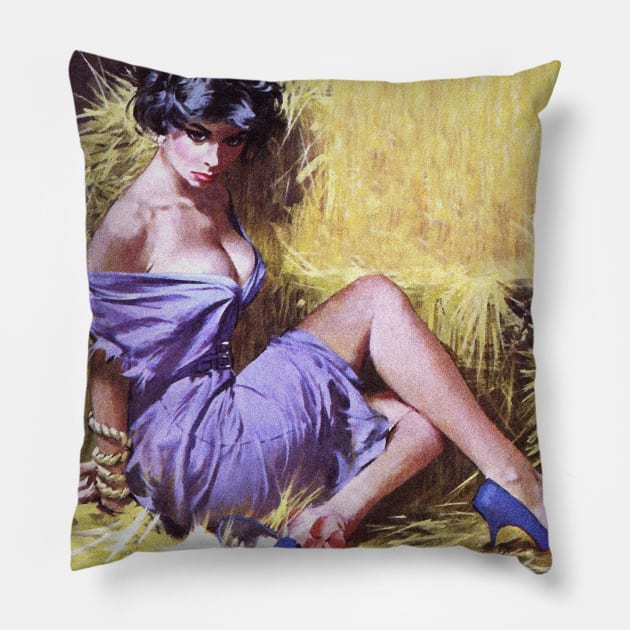 Hostage to love pulp cover Pillow by Click Here For More